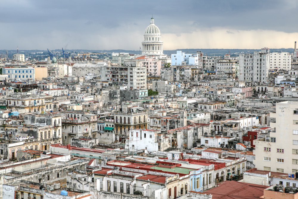 Kuba Havanna Habana-centro Fotograf Vogelperspektive