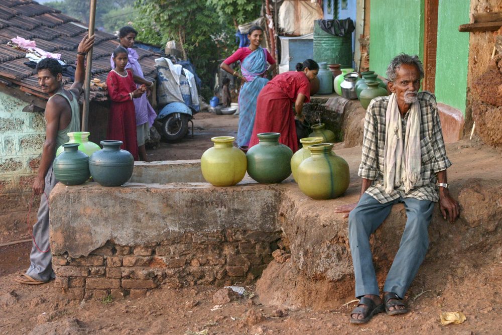 Indien Dorf Goa Laendlich Menschen
