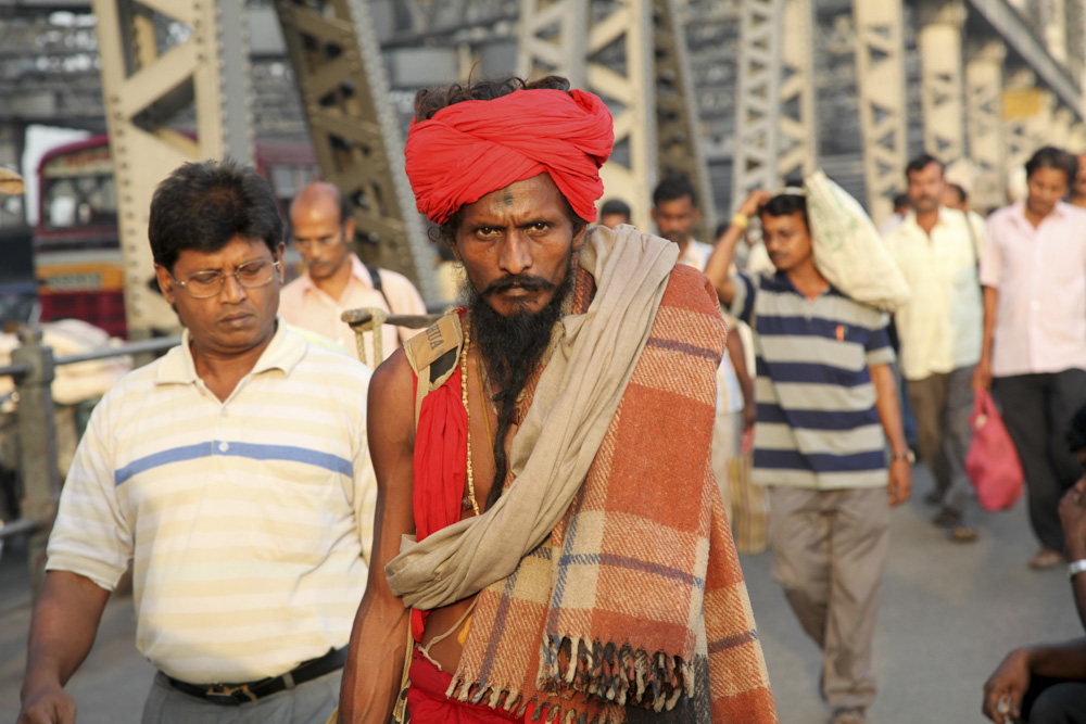 Kalkutta kolkata Howrah Bridge Sadhu