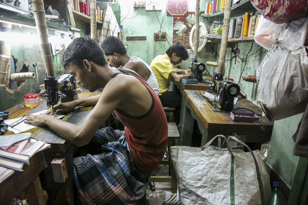 kalkutta näher fabrik nähen fotograf indien