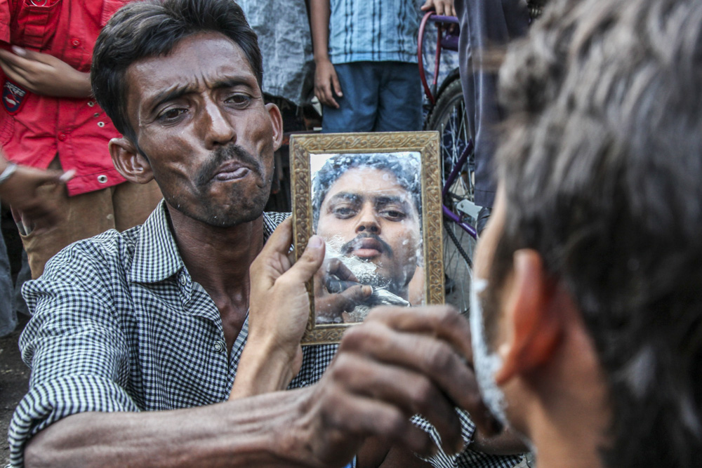 street rasieren friseur kolkata kalkutta