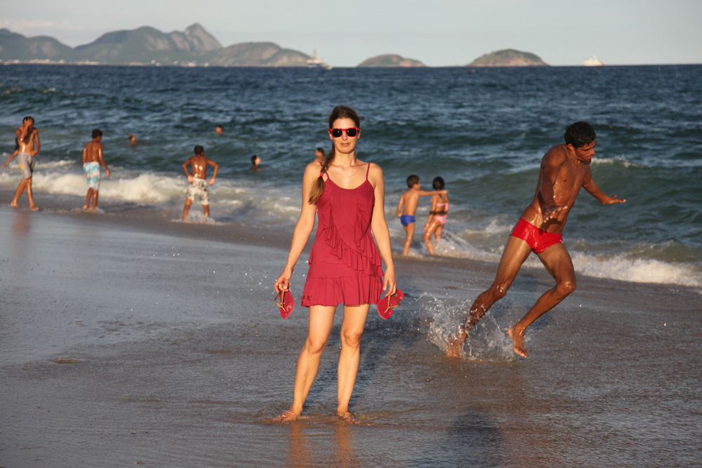 brasilien, Copacabana, Rio de Janeiro, Meer, Strand, Brazil, Fotograf, Barefoot, Barfuß, Barfußlaufen, Wellen