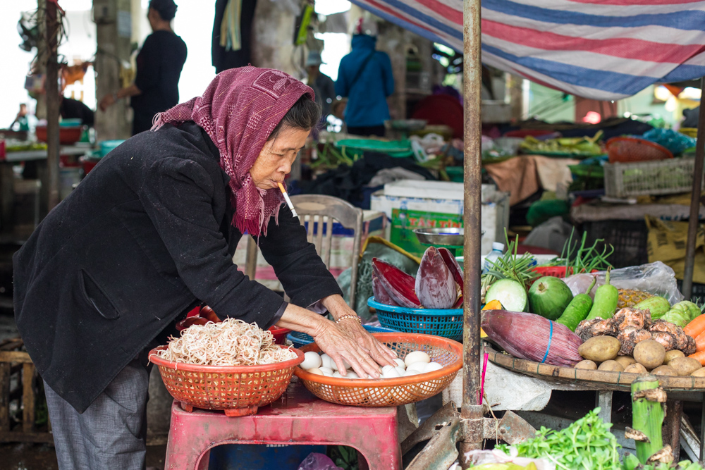 Hoi An Vietnam Marktfrau Zentralvietnam